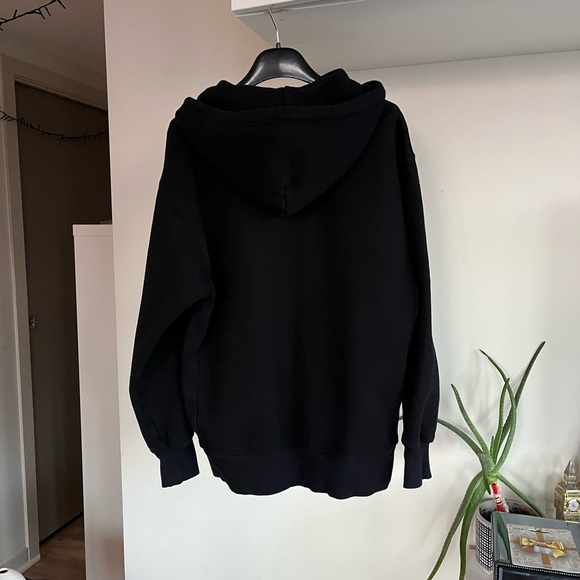 Aritzia Tna Cozy Fleece Boyfriend Zip Up Hoodie in Black Size 2XS - Picture 5 of 14